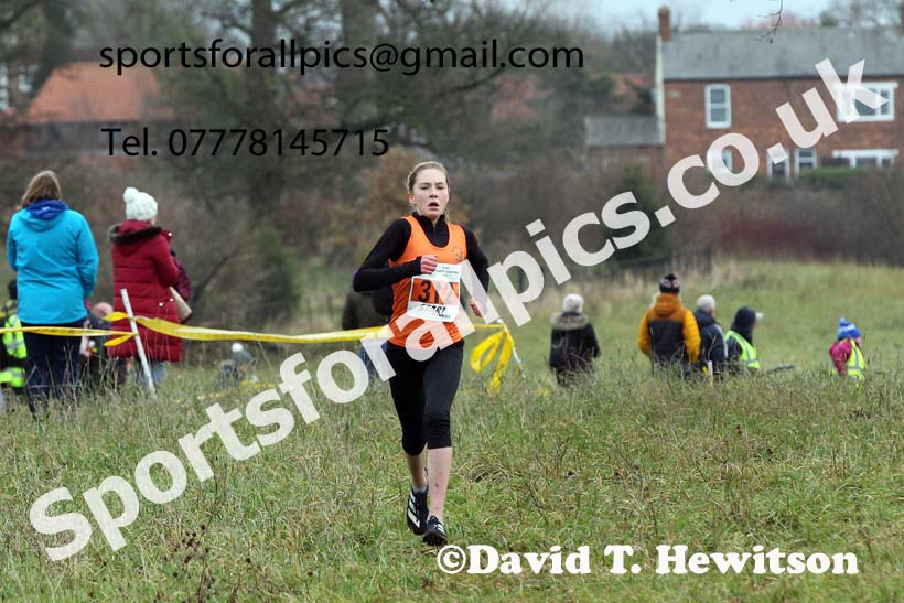 Girls under-15s, 2021 North Eastern Cross Country Championships, Sedgefield. Photo: David T. Hewitson/Sports for All Pics